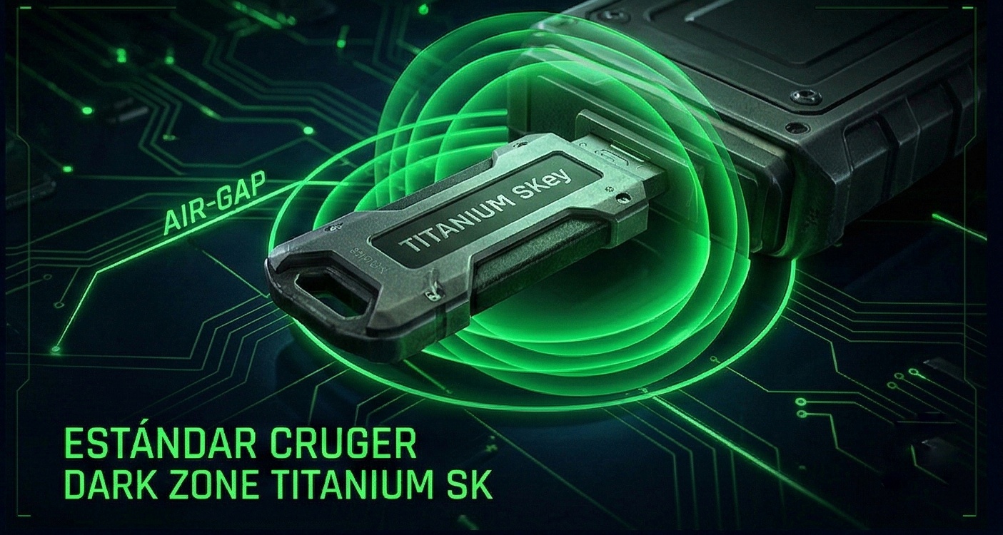 DARK ZONE TITANIUM Token Key y Escudo Air-Gap